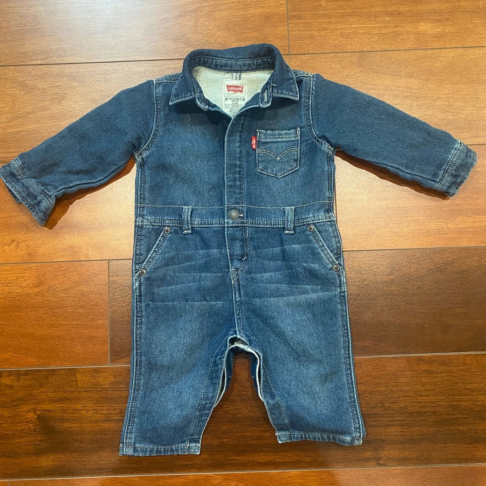 Levis - Denim Overalls - 6/9 Months